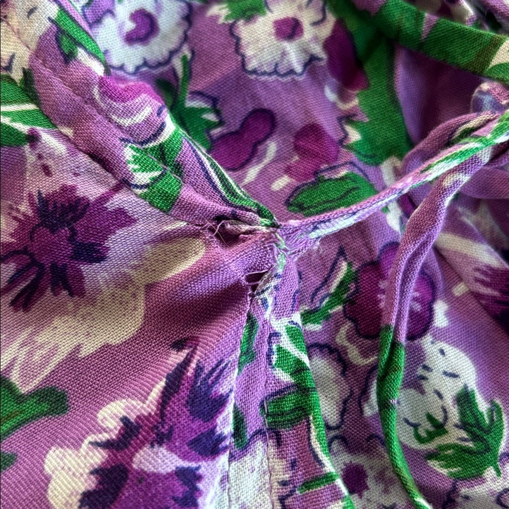 Pretty Spring Floral Vintage Style Button Front Tie Back Dress - Picture 4 of 4